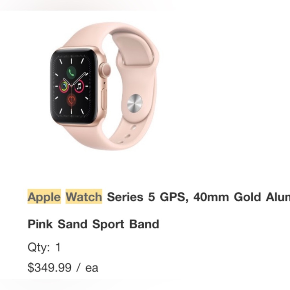Apple Watch 5 series 40mm rose gold